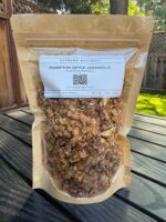 Pumpkin Spice Granola pouch from Citrine Delight – front of packaging with warm-toned granola and autumn spices